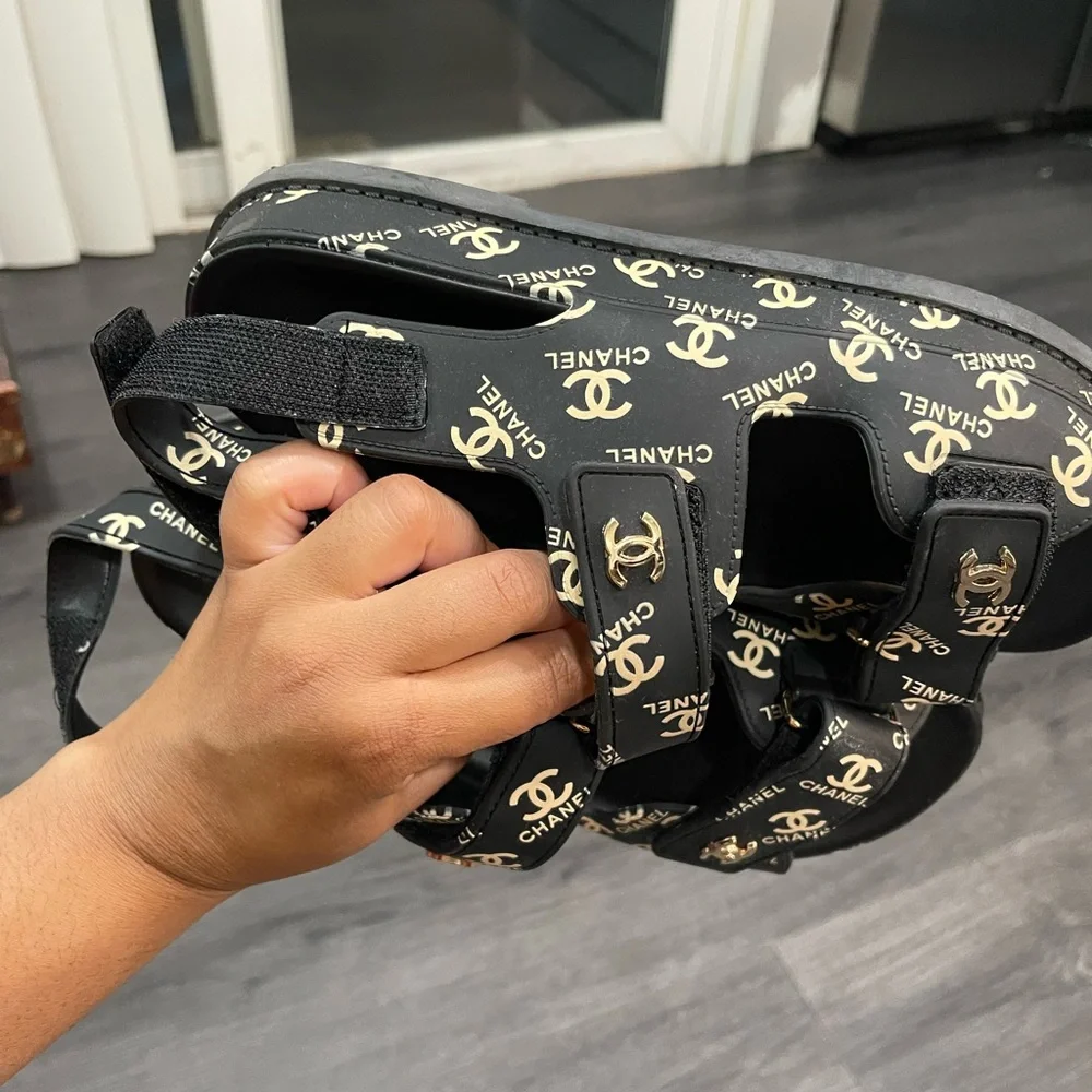 Dad Sandals with Gold Accents - Picture 10 of 12